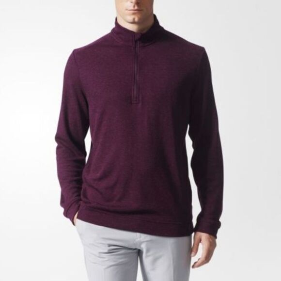 NWT ADIDAS Climawarm Wool Quarter Zip Pullover L - Picture 1 of 9